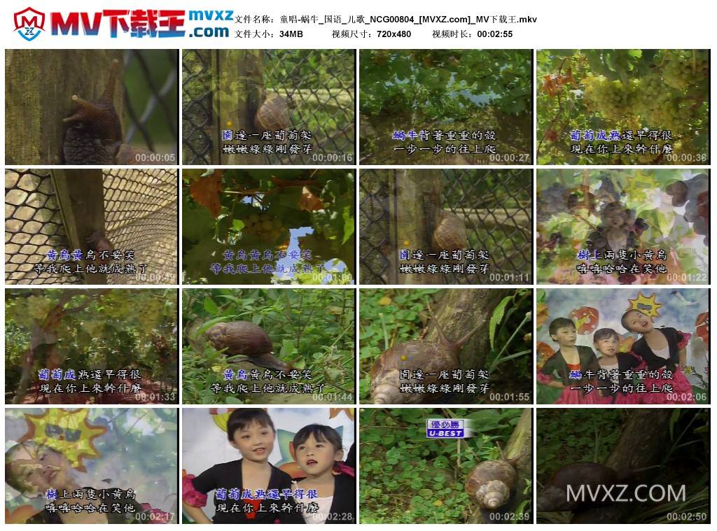 童唱-蜗牛_国语_儿歌_NCG00804